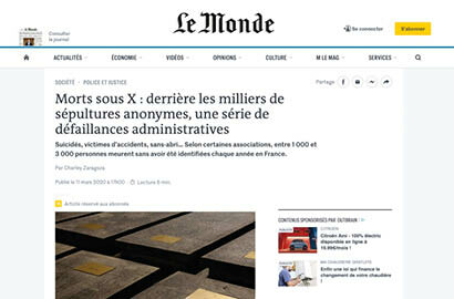 Actu EFJ - Grande Enquête de l'EFJ - Publication dans le journal Le Monde