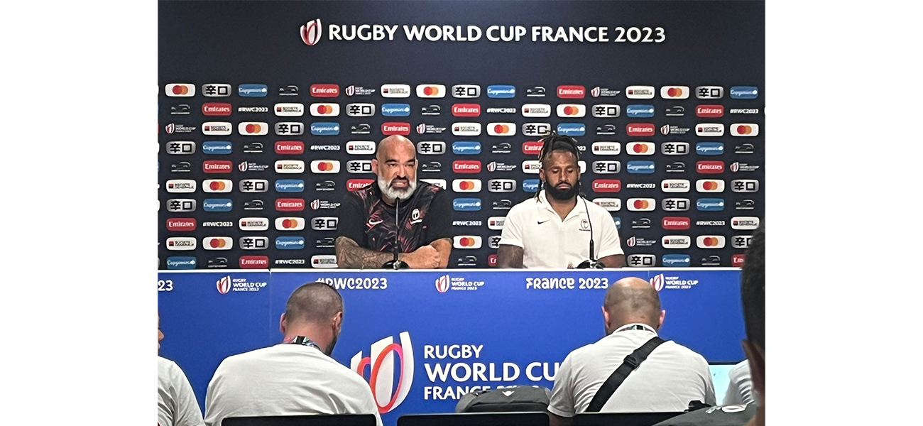 Conférence de presse CDM Rugby : journalisme sportif