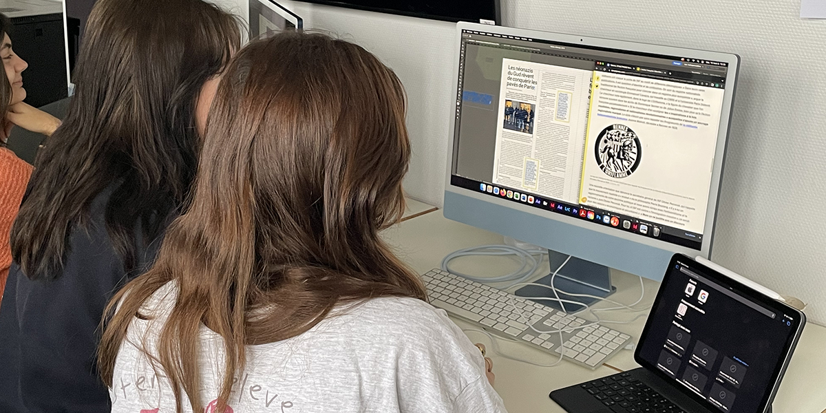 Atelier de création d'un journal papier à l'école de journalisme EFJ Paris et Bordeaux