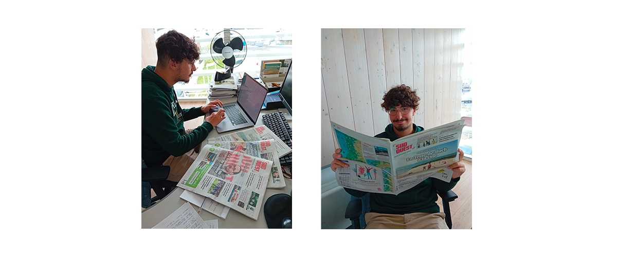 Joevin, en formation journalisme, est en stage de 2 mois chez SUD-OUEST