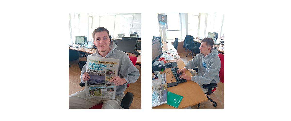 Mathieu, étudiant en première année de formation journalisme à l’EFJ Bordeaux